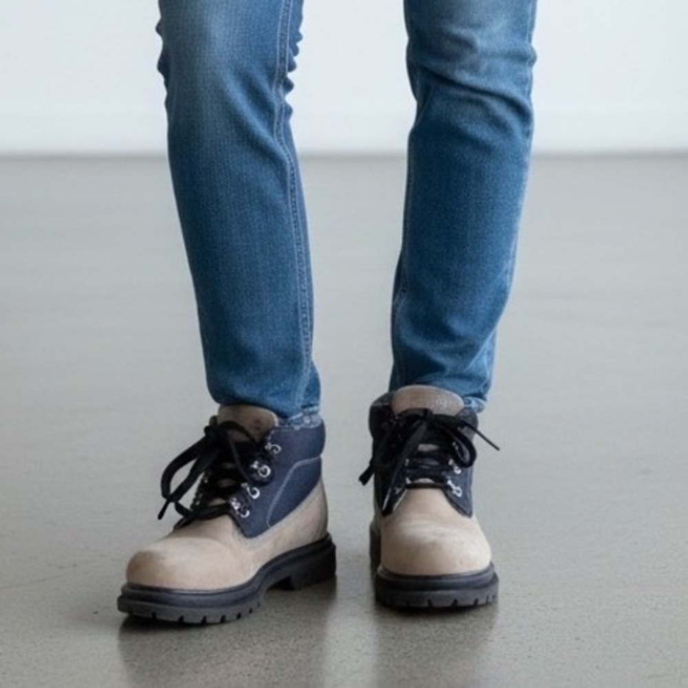 Timberland Beige Brown Nubuck Lace Up‎ Ankle Boots 7M Women Timbs